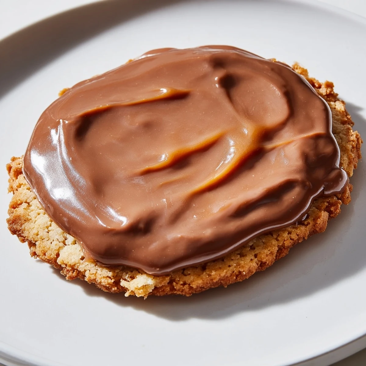 Stacked Twix Cookies on a white plate, ready to be served for a festive American party or snack.