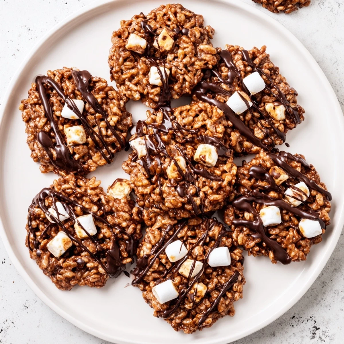 Enjoy these chewy No Bake Coffee Crunch Rice Krispie Cookies with a steaming mug of coffee for an afternoon treat.