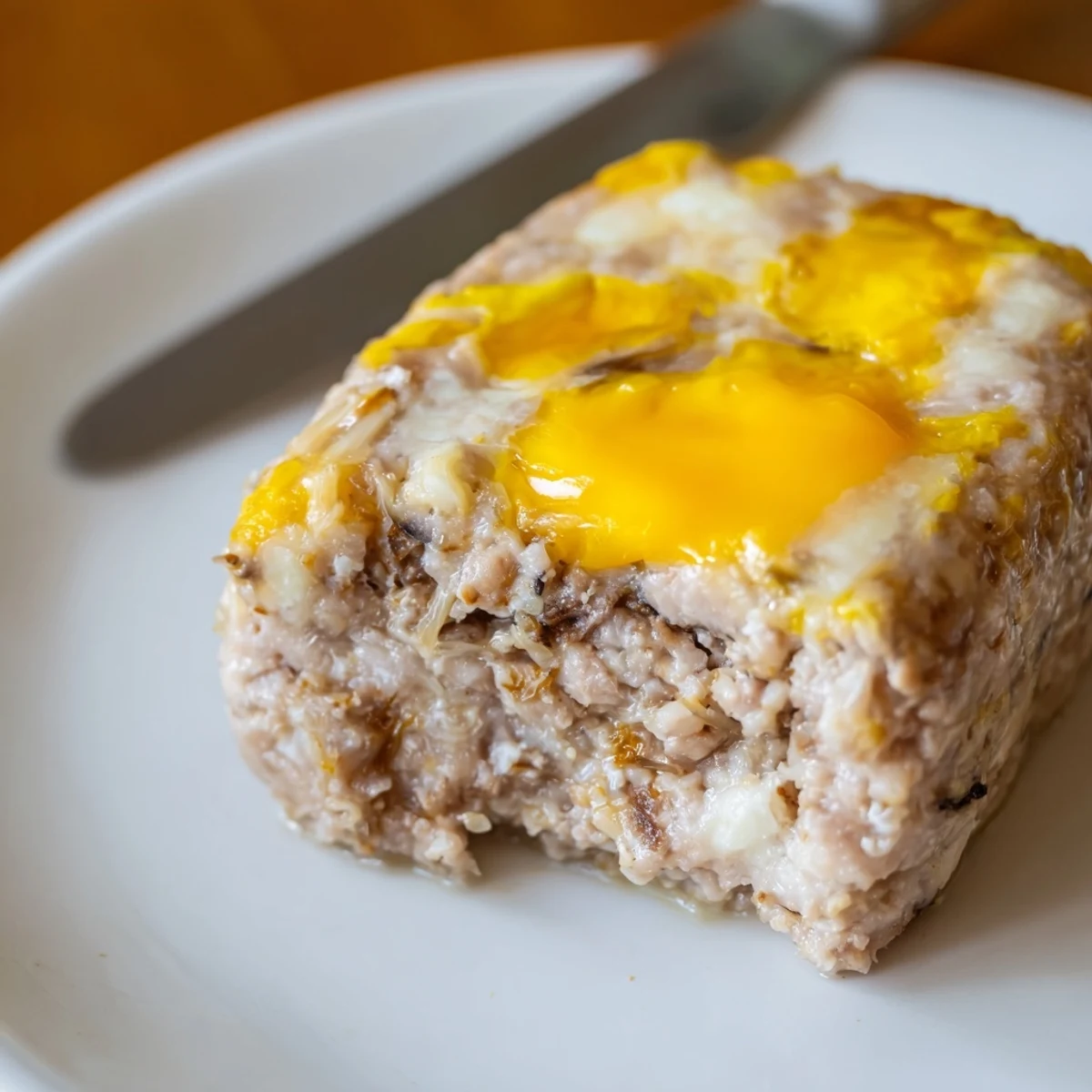 Savory Cha Trung Hap meatloaf, perfect as a filling for banh mi sandwiches.