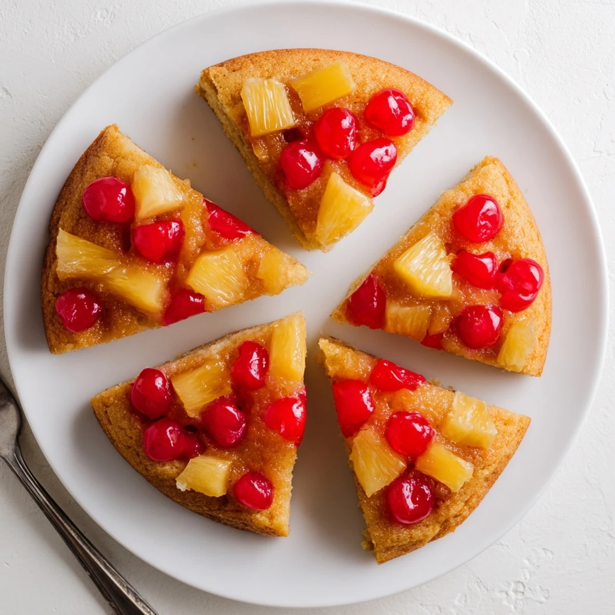 These golden Pineapple Upside Down Sugar Cookies reveal caramelized pineapple and bright cherries on a wire rack.