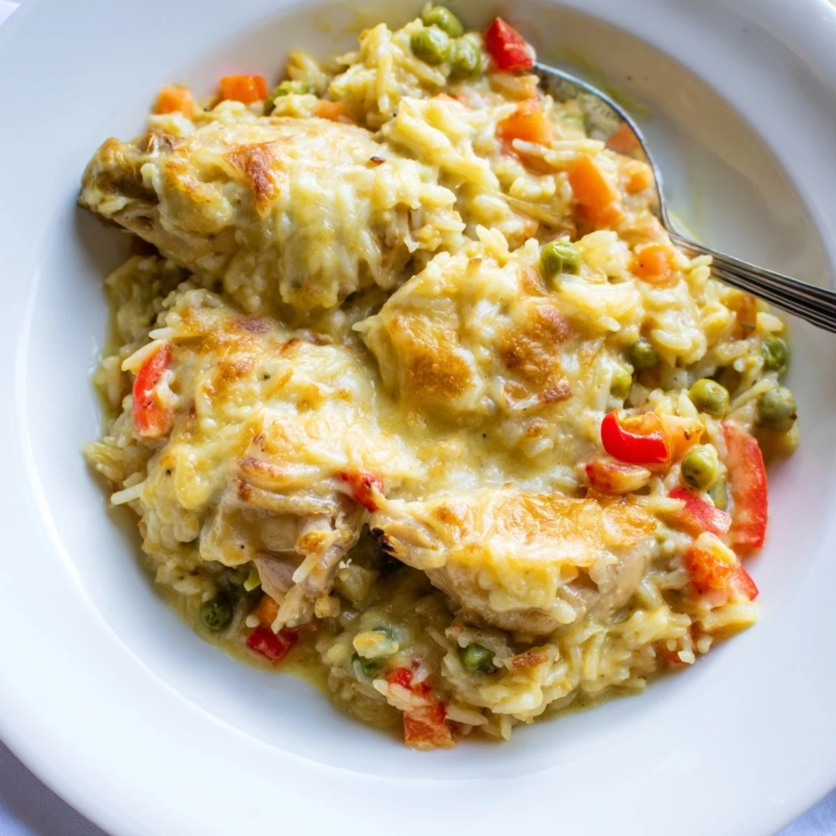 Creamy Macau style Portuguese chicken rice baked to perfection with savory spiced coconut sauce