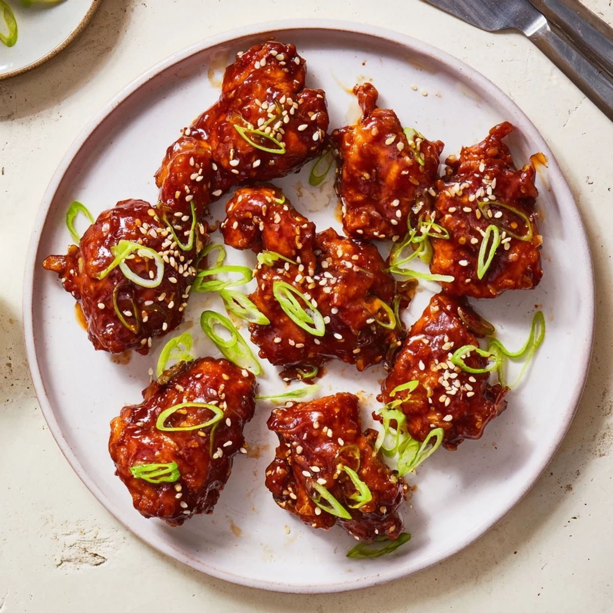 Tender shredded Crockpot Teriyaki Chicken served over white rice with toasted sesame seed topping