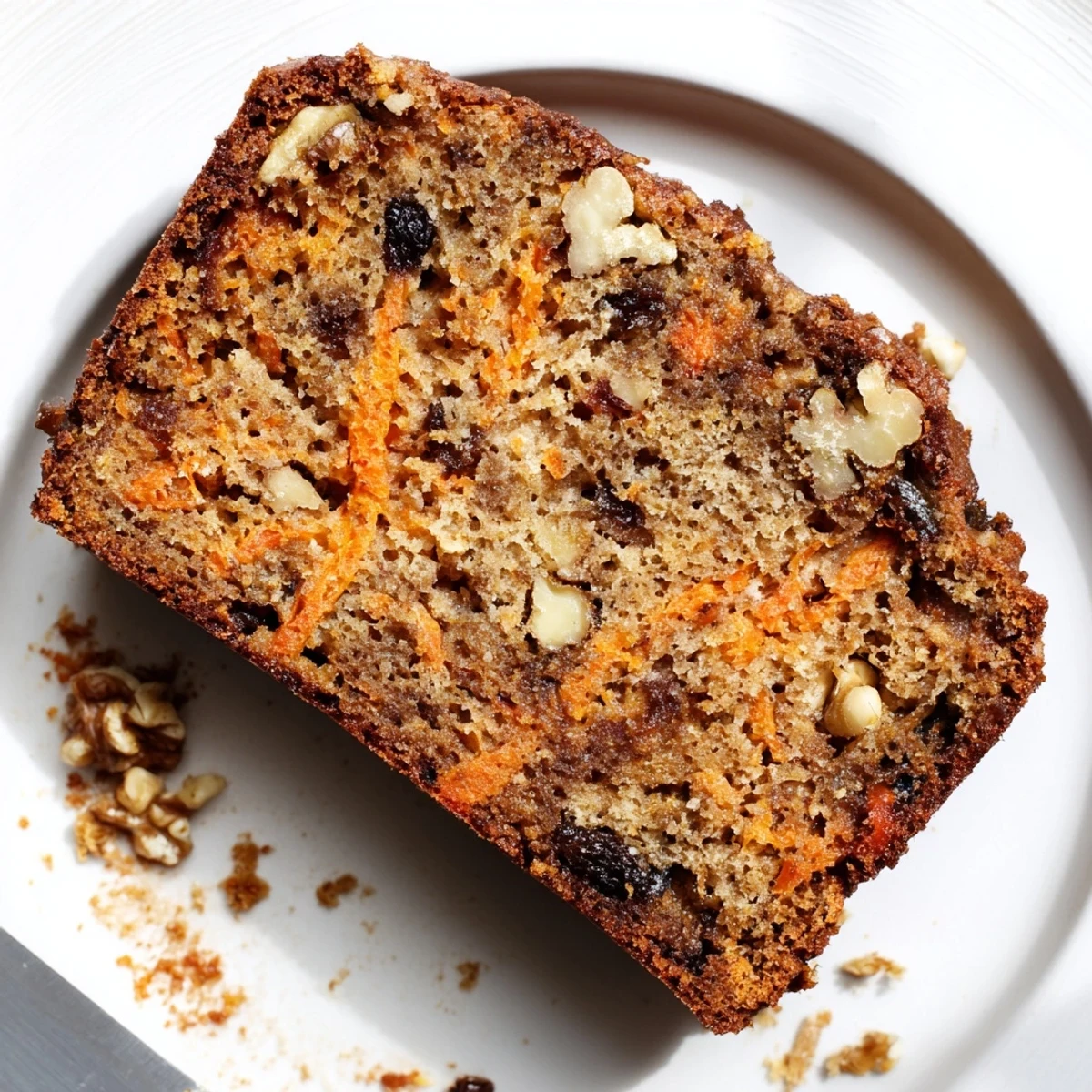 Freshly baked carrot cake banana bread cooling on a wire rack with a dusting of cinnamon