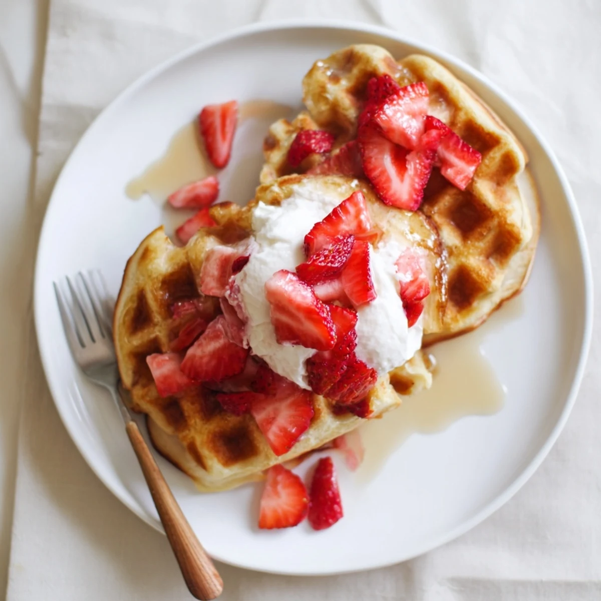 Weekend Strawberry Waffles Recipe: light batter, crisp edges, tender berry pockets