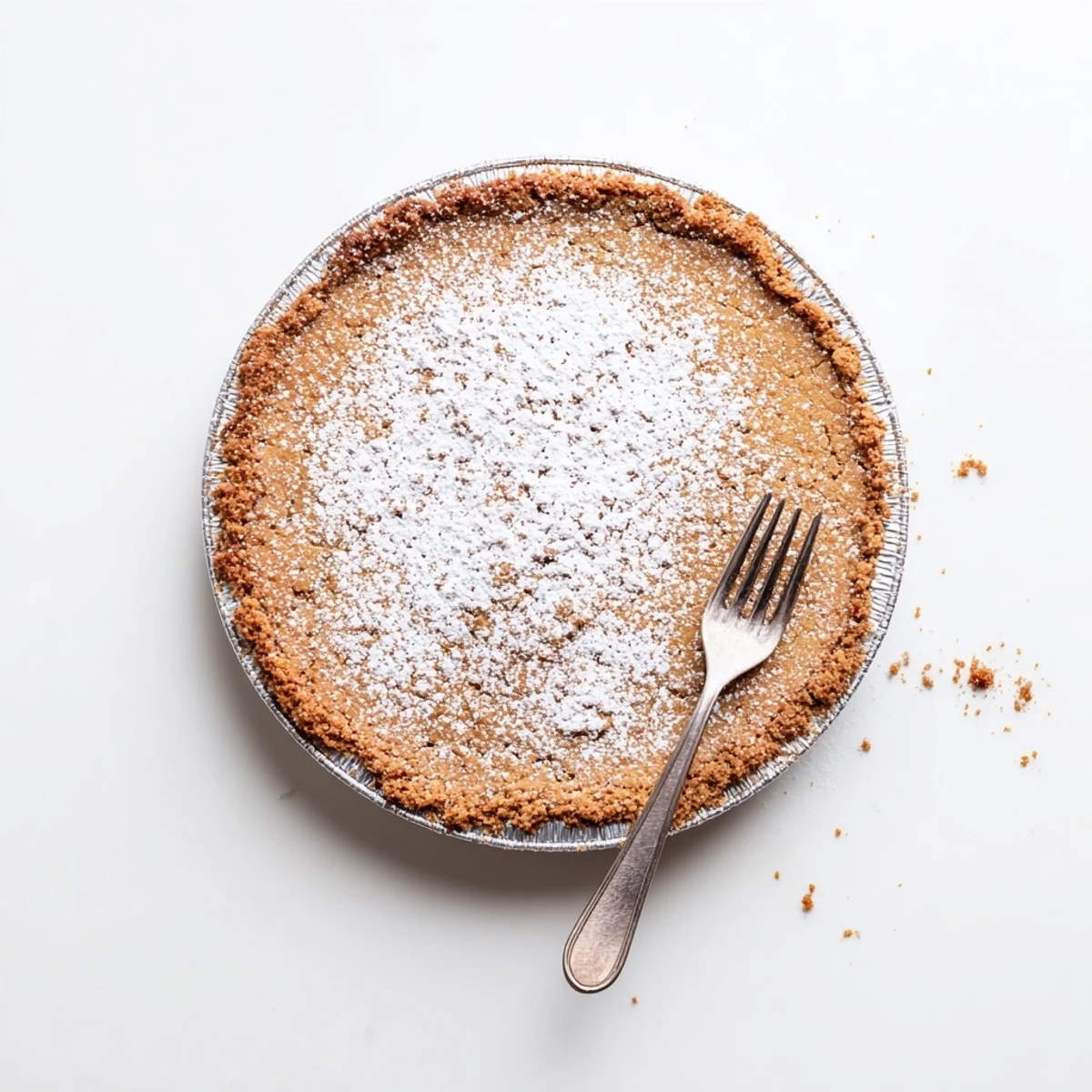 Homemade Milk Bar Crack Pie chilled overnight showing rich golden filling and textured cookie crust topping