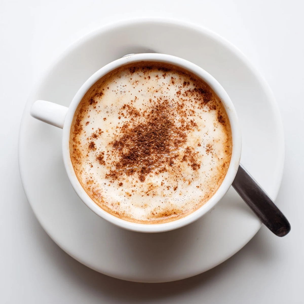Two Cozy Winter Lattes topped with whipped cream and cinnamon garnish