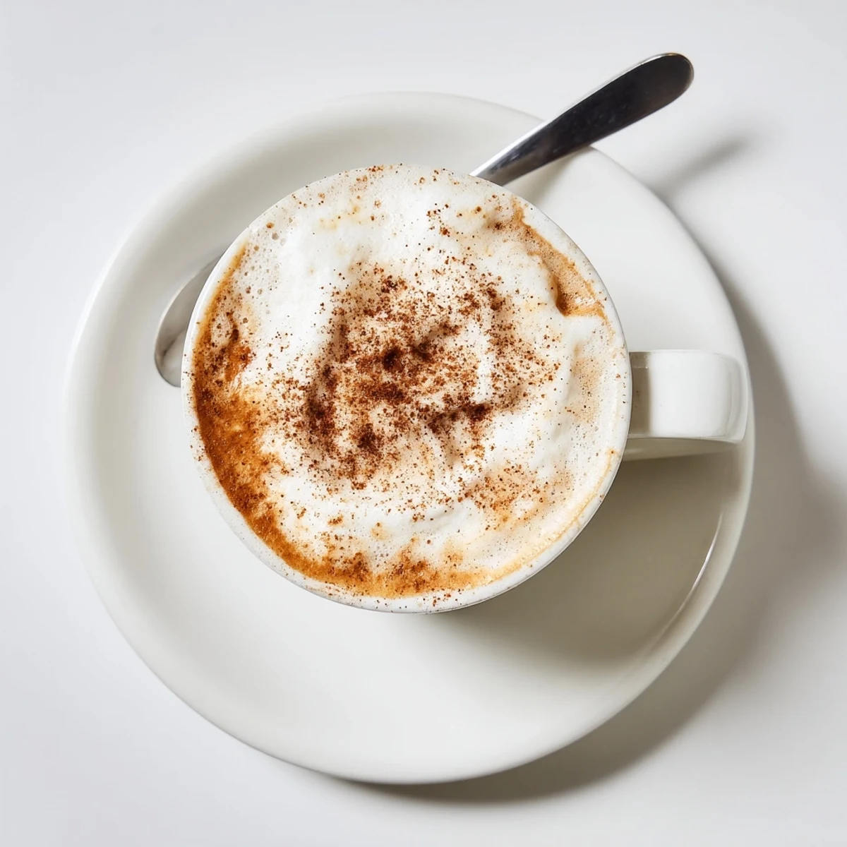 Handheld mug of Cozy Winter Lattes, velvety spiced milk, maple-sweet finish