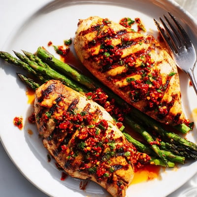 Grilled Asparagus Chicken Calabrian Chili