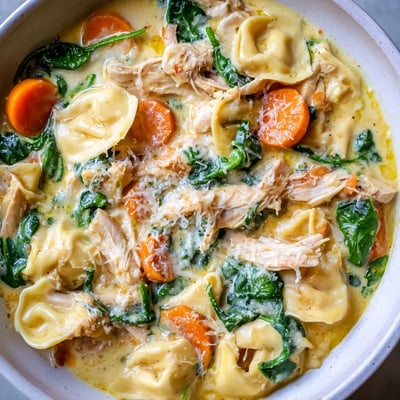 Crockpot Chicken Tortellini